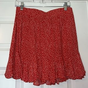 Orange Polk-a-dot skirt